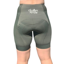 Load image into Gallery viewer, Womens olive bike shorts