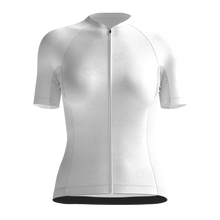 Load image into Gallery viewer, White bike pattern race cut jersey - Pre Order - Special Intro Pricing
