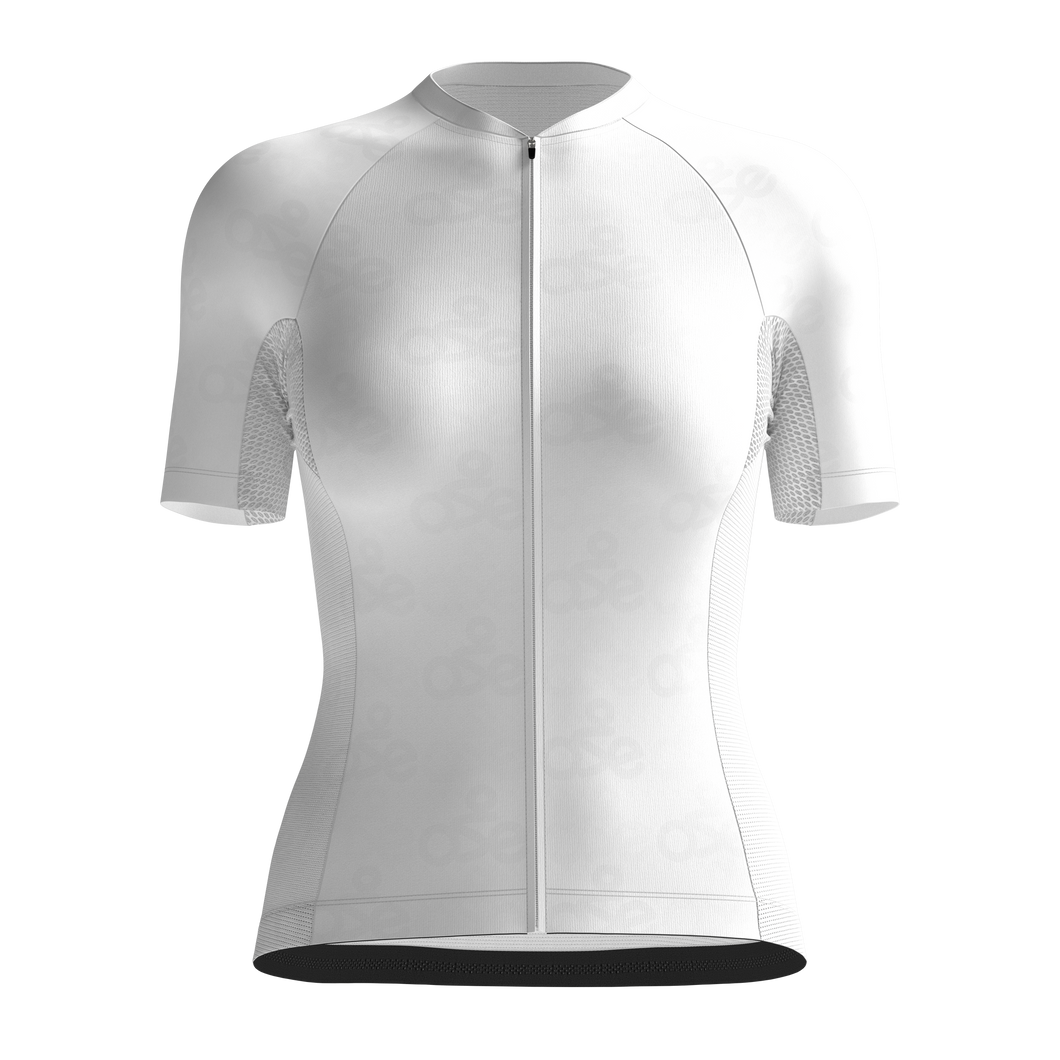 White bike pattern race cut jersey - Pre Order - Special Intro Pricing